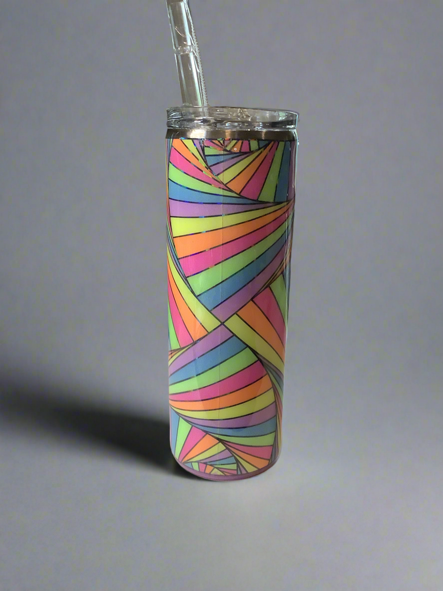 RTS 20oz neon trippy tumbler