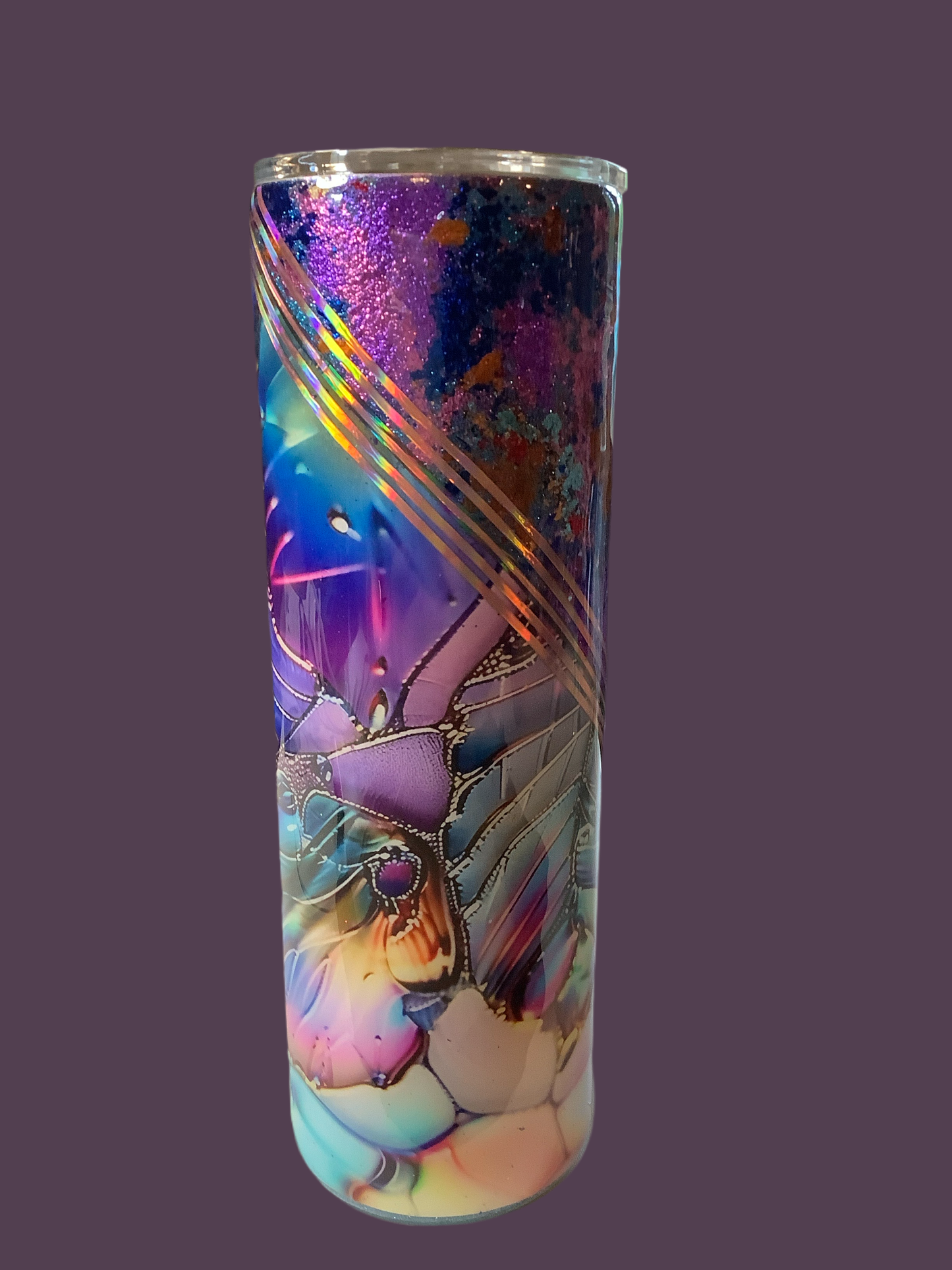 RTS Split abalone and foil 30oz tumbler